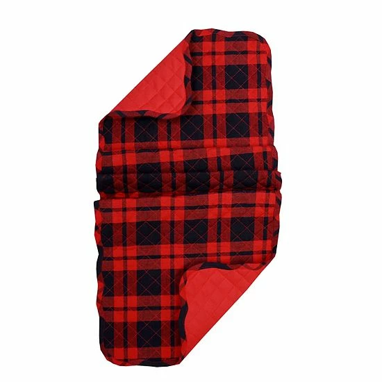 St. Nicholas Square® Cabin Buffalo Plaid Quilted Table Runner - 36" 3 St. Nicholas Square® Cabin Buffalo Plaid Quilted Table Runner - 36" - Image 3