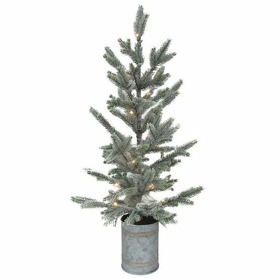St. Nicholas Square® LED Artificial Flocked Tree Floor Decor 2 St. Nicholas Square® LED Artificial Flocked Tree Floor Decor - Image 2