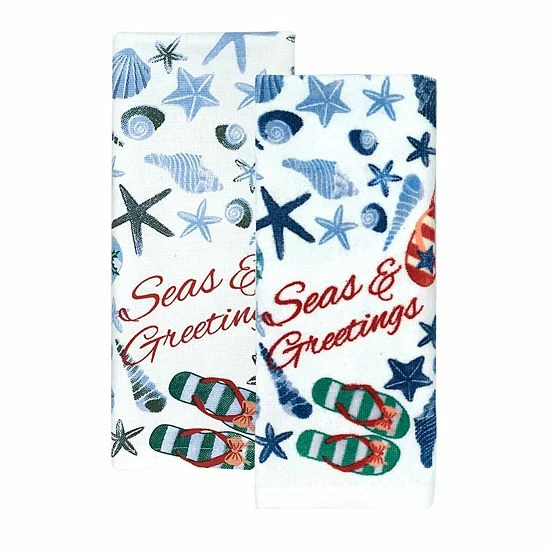St. Nicholas Square® Seas And Greetings Kitchen Towel 2-pk. 1 St. Nicholas Square® Seas And Greetings Kitchen Towel 2-pk.