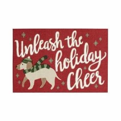 St. Nicholas Square® Dog Unleash Holiday Cheer 19.5'' X 30'' Accent Rug