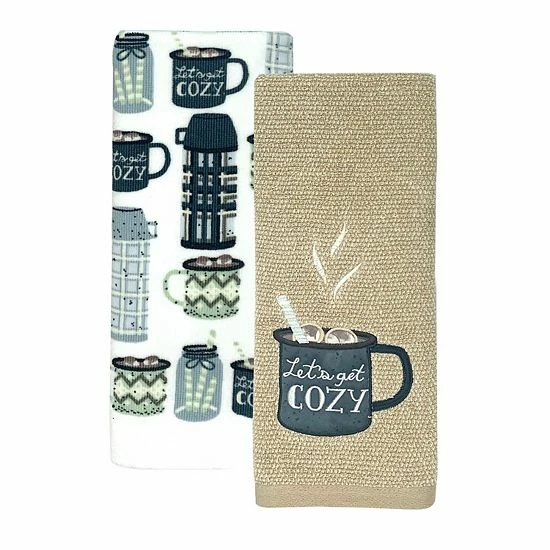 St. Nicholas Square® Lets Get Cozy Kitchen Towel 2-pk. 1 St. Nicholas Square® Lets Get Cozy Kitchen Towel 2-pk.