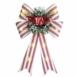 St. Nicholas Square® LED Fa La La Bow Christmas Ornament