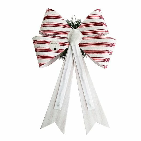 St. Nicholas Square® LED Fa La La Bow Christmas Ornament 3 St. Nicholas Square® LED Fa La La Bow Christmas Ornament - Image 3