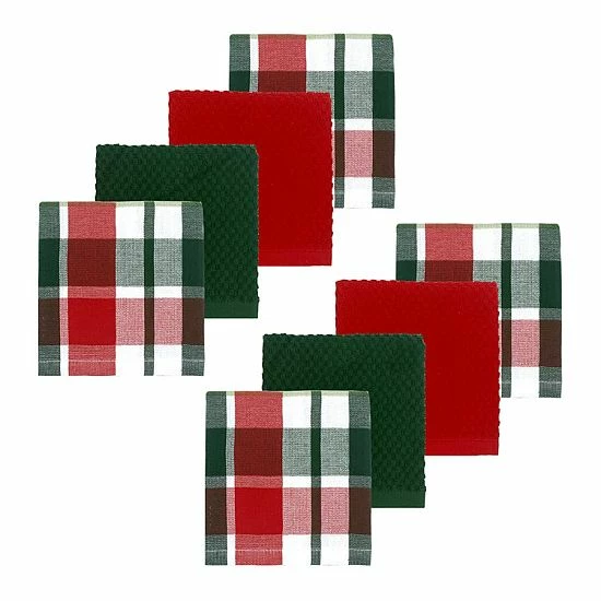 St. Nicholas Square® Holiday Plaid Dishcloth 8-pk. 1 St. Nicholas Square® Holiday Plaid Dishcloth 8-pk.