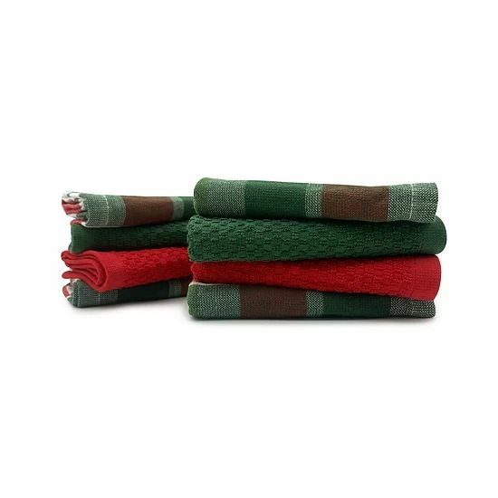 St. Nicholas Square® Holiday Plaid Dishcloth 8-pk. 2 St. Nicholas Square® Holiday Plaid Dishcloth 8-pk. - Image 2