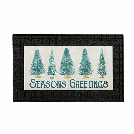 St. Nicholas Square® Season Greetings 18'' X 30'' LED Doormat 1 St. Nicholas Square® Season Greetings 18'' X 30'' LED Doormat