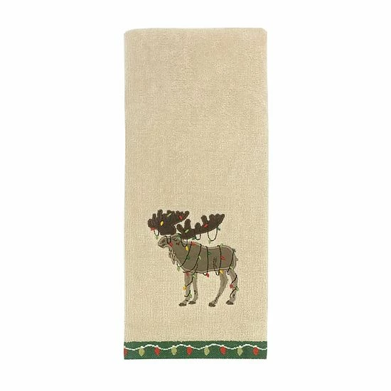 St. Nicholas Square® Moose Lights Hand Towel 1 St. Nicholas Square® Moose Lights Hand Towel