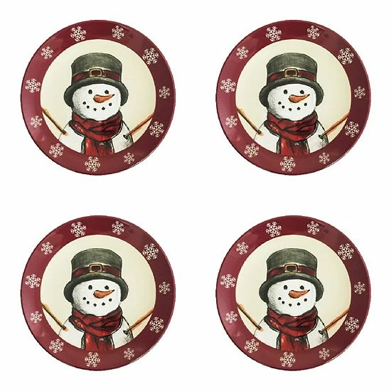 St. Nicholas Square® Yuletide 4-pc. Melamine Salad Plate Set 1 St. Nicholas Square® Yuletide 4-pc. Melamine Salad Plate Set