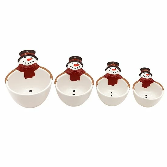 St. Nicholas Square® Yuletide Ceramic Measuring Cup Set 3 St. Nicholas Square® Yuletide Ceramic Measuring Cup Set - Image 3