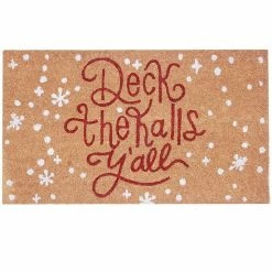 St. Nicholas Square® Deck The Halls 18'' X 30'' Coir Doormat