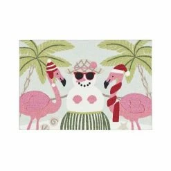 St. Nicholas Square® Flamingo Holiday 19.5'' X 30'' Accent Rug