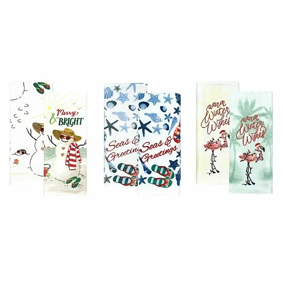 St. Nicholas Square® Coastal Kitchen Towel 6-pk. 1 St. Nicholas Square® Coastal Kitchen Towel 6-pk.