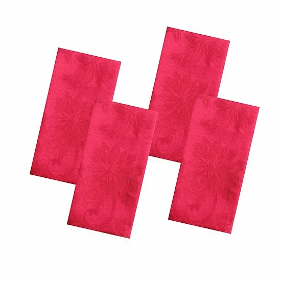 St. Nicholas Square® Poinsettia Jacquard Dinner Napkin 4-pk. 1 St. Nicholas Square® Poinsettia Jacquard Dinner Napkin 4-pk.