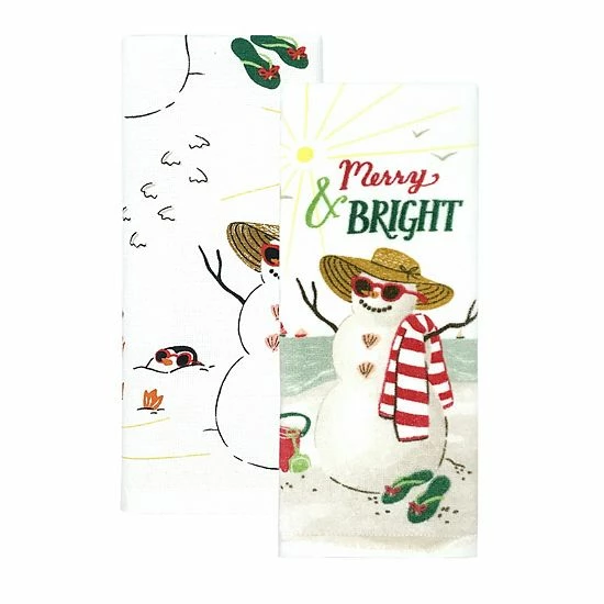St. Nicholas Square® Sandy Snowman Kitchen Towel 2-pk. 1 St. Nicholas Square® Sandy Snowman Kitchen Towel 2-pk.