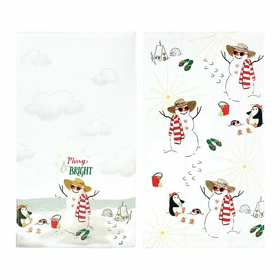 St. Nicholas Square® Sandy Snowman Kitchen Towel 2-pk. 3 St. Nicholas Square® Sandy Snowman Kitchen Towel 2-pk. - Image 3
