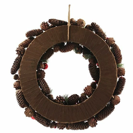 St. Nicholas Square® Pinecone Artificial Pine Wreath 2 St. Nicholas Square® Pinecone Artificial Pine Wreath - Image 2