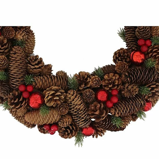 St. Nicholas Square® Pinecone Artificial Pine Wreath 3 St. Nicholas Square® Pinecone Artificial Pine Wreath - Image 3