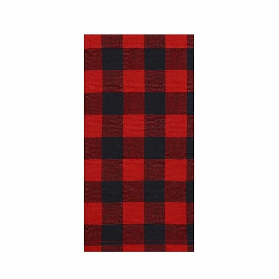 St. Nicholas Square® Red & Black Buffalo Check Dinner Napkin 4-pk. 3 St. Nicholas Square® Red & Black Buffalo Check Dinner Napkin 4-pk. - Image 3