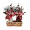 St. Nicholas Square® Artificial Poinsettia Mason Jar Table Decor