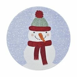 St. Nicholas Square® Braided Snowman Round Placemat