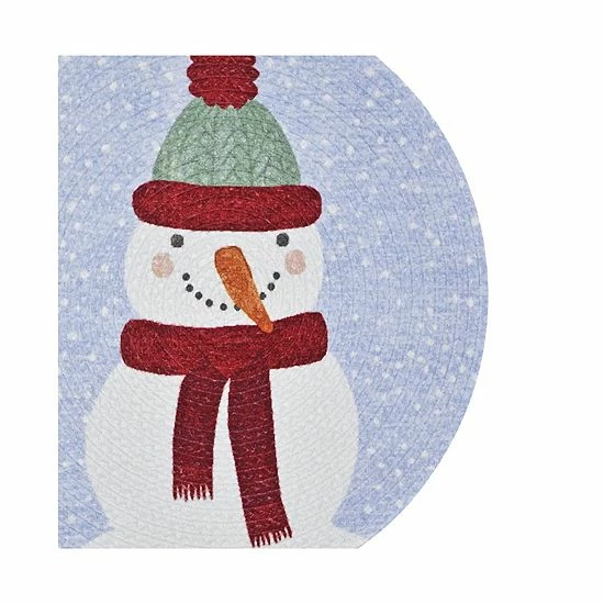 St. Nicholas Square® Braided Snowman Round Placemat 2 St. Nicholas Square® Braided Snowman Round Placemat - Image 2