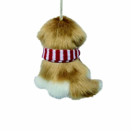 St. Nicholas Square® Faux Fur Dog Christmas Ornament 2 St. Nicholas Square® Faux Fur Dog Christmas Ornament - Image 2