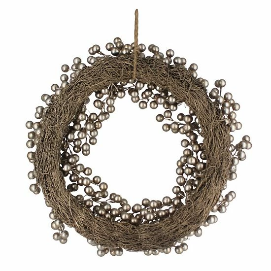 St. Nicholas Square® Gold Finish Artificial Berry Wreath 2 St. Nicholas Square® Gold Finish Artificial Berry Wreath - Image 2
