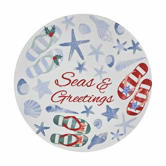 St. Nicholas Square® Seas & Greetings Round Placemat 1 St. Nicholas Square® Seas & Greetings Round Placemat