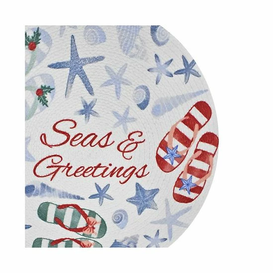 St. Nicholas Square® Seas & Greetings Round Placemat 2 St. Nicholas Square® Seas & Greetings Round Placemat - Image 2