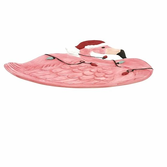 St. Nicholas Square® Memory Lane Christmas Flamingo Serving Platter 2 St. Nicholas Square® Memory Lane Christmas Flamingo Serving Platter - Image 2