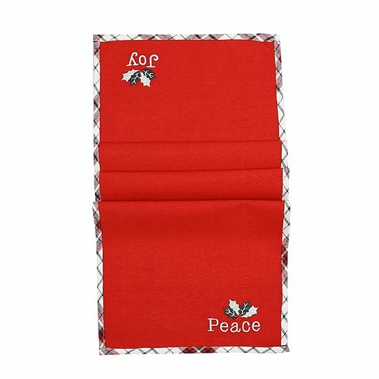 St. Nicholas Square® Peace & Joy Farmhouse Reversible Table Runner - 36" 1 St. Nicholas Square® Peace & Joy Farmhouse Reversible Table Runner - 36"