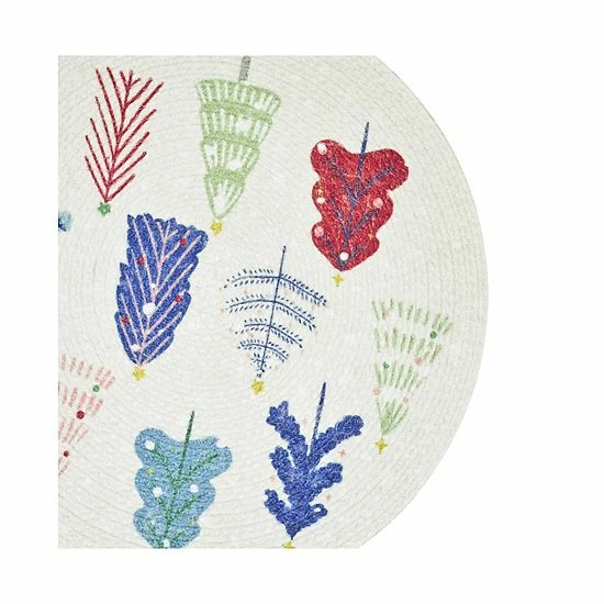 St. Nicholas Square® Colorful Tree Braided Placemat 2 St. Nicholas Square® Colorful Tree Braided Placemat - Image 2