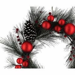 St. Nicholas Square® Artificial Flocked Pinecone Pine Needle Ornament Wreath -St. Nicholas Square Shop unnamed file 1549