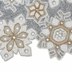 St. Nicholas Square® Beaded Snowflake Table Runner - 36" -St. Nicholas Square Shop unnamed file 156