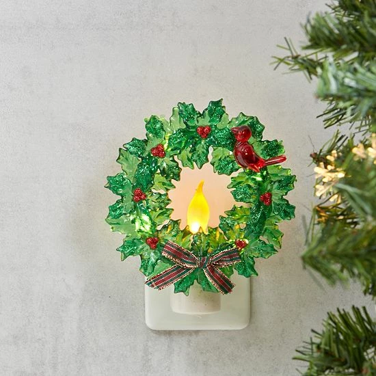 St. Nicholas Square® Wreath Night Light 2 St. Nicholas Square® Wreath Night Light - Image 2