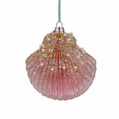 St. Nicholas Square® Seashell With Glitter Christmas Ornament