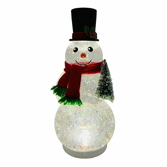 St. Nicholas Square® LED Shimmer Snowman Spinning Water Table Decor 1 St. Nicholas Square® LED Shimmer Snowman Spinning Water Table Decor