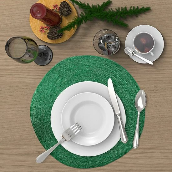 St. Nicholas Square® Red & Green Round Placemat 4-pk. 2 St. Nicholas Square® Red & Green Round Placemat 4-pk. - Image 2
