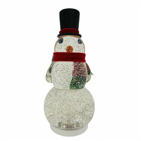 St. Nicholas Square® LED Shimmer Snowman Spinning Water Table Decor 3 St. Nicholas Square® LED Shimmer Snowman Spinning Water Table Decor - Image 3
