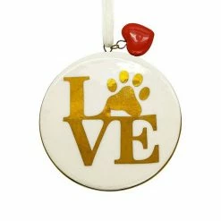 St. Nicholas Square® Paw Print Love Sentiment Ornament