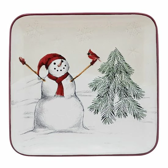 St. Nicholas Square® Yuletide Square Salad Plate 1 St. Nicholas Square® Yuletide Square Salad Plate