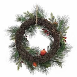 St. Nicholas Square® Pre-Lit Artificial Pomegranate Wreath -St. Nicholas Square Shop unnamed file 1736