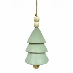 St. Nicholas Square® Porcelain With Wooded Tree Bell Christmas Ornament
