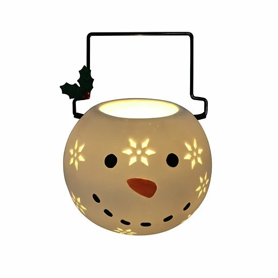 St. Nicholas Square® Ceramic LED Snowman Lantern 1 St. Nicholas Square® Ceramic LED Snowman Lantern