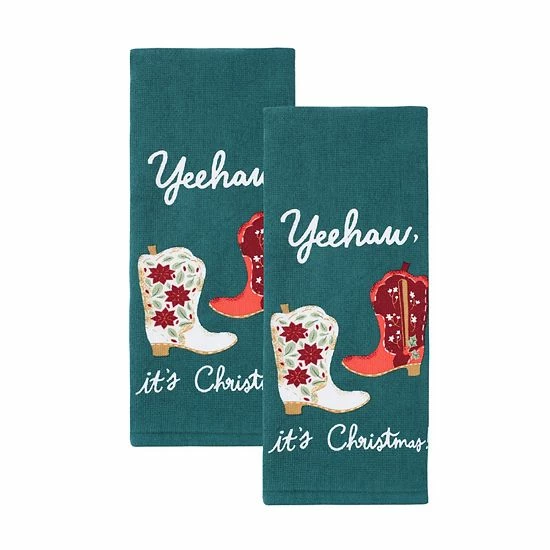 St. Nicholas Square® Texas Christmas Kitchen Towel 2-pk. 1 St. Nicholas Square® Texas Christmas Kitchen Towel 2-pk.