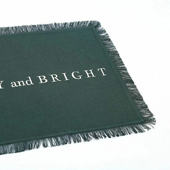 St. Nicholas Square® Merry & Bright Fringe Placemat 2 St. Nicholas Square® Merry & Bright Fringe Placemat - Image 2