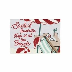 St. Nicholas Square® Santa Beach Holiday 19.5'' X 30'' Accent Rug