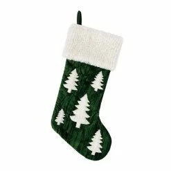 St. Nicholas Square® Green Velvet Stocking