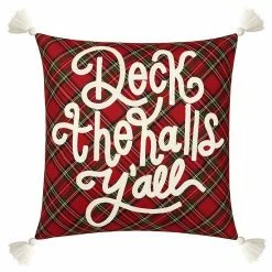 St. Nicholas Square® Dec The Halls Y'All Throw Pillow