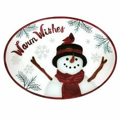 St. Nicholas Square® Yuletide Glass Snowman Gravy Boat